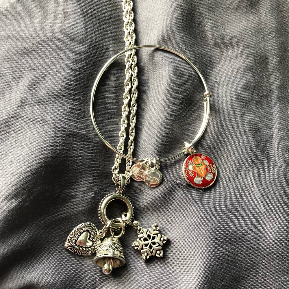 Holiday Necklace & Alex & Ani Bracelet 🎄